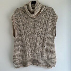 LOUNGE NINE Sleeveless Knit Turtleneck Sweater